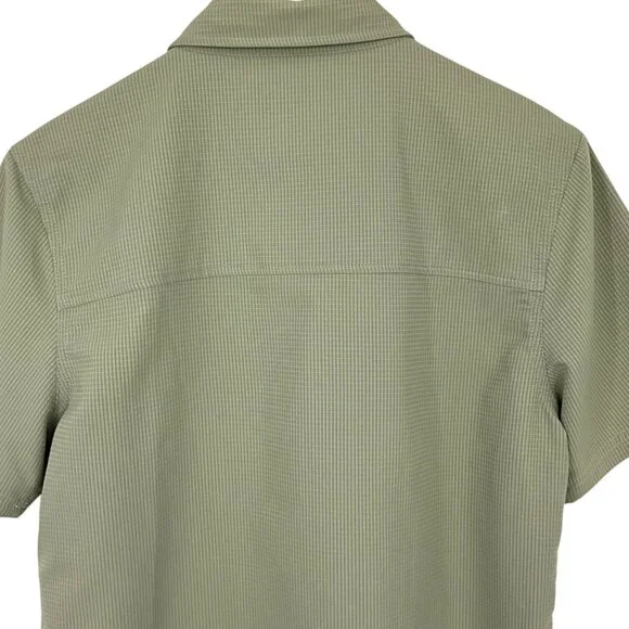 Sitka Gear Mojave Shirt Short Sleeve Mens Green Grid Button Down Size Medium M - Picture 6 of 9